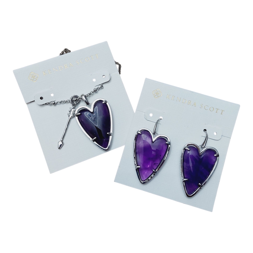 Kendra Scott Purple Heart Jewelry Set‎